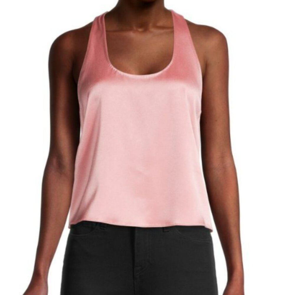 Alice + Olivia *Reiko* Satin Racerback Pink Tank Top Sz XS